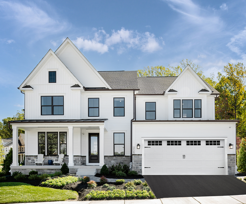 NV Homes modern two-story white home